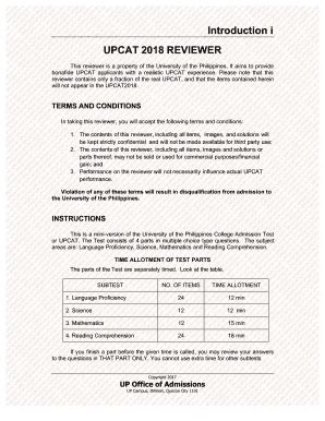 Download UP College Entrance Exam (UPCAT) Reviewer (PDF).